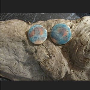 Retro Porcelain Clay Pierced Earrings